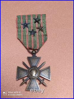 14/15 14/16 14/17 14/18, Croix De Guerre Des 4 Annees De Guerre Avec Citations