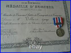 14 Decorations. 2 En Argent. + 2 Diplomes Chemin De Fer. Argent Et Vermeil