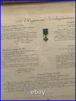 158 Ème Régiment D'infanterie Cité A L'ordre De L'armée Le 10 Novembre 1918