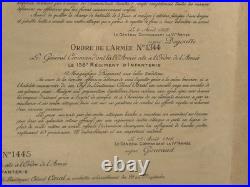 158 Ème Régiment D'infanterie Cité A L'ordre De L'armée Le 10 Novembre 1918