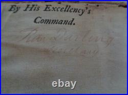 1797 Commission Anglaise Br His Excellency Lieutenant Général Cornelus CUYLER