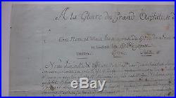 1808 rare diplôme maçonnique PAPIER pour Capitaine Inf. Loge LA PARFAITE REUNION