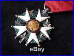 1848 Deuxieme République Ordre de la Légion d'Honneur chevalier argent Or