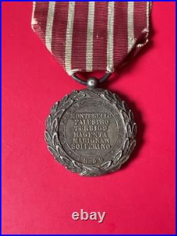 1859 NAPOLEON III médaille argent Campagne d'Italie signé Étoile 1er Type/HURE