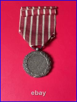 1859 NAPOLEON III médaille argent Campagne d'Italie signé Étoile 1er Type/HURE