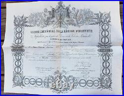 1868 Légion D'honneur Second Empire Napoléon III Brevet Diplôme De Saint-laurent