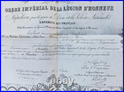 1868 Légion D'honneur Second Empire Napoléon III Brevet Diplôme De Saint-laurent