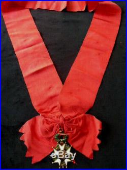 1870 Ordre de la Légion d'Honneur III em République Or Echarpe Bijoutier