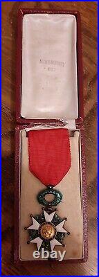 1914-18 Médaille Croix Chevalier Légion d'Honneur 1870 en argent rare écrin RF