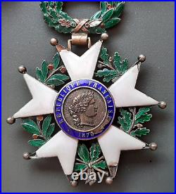 1914-1918 Commandeur Légion d'Honneur 1870 en argent 62 mm ORIGINAL MEDAL