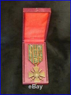 1914-1918 Croix Guerre Général Aubert-Frère Chasseur pieds