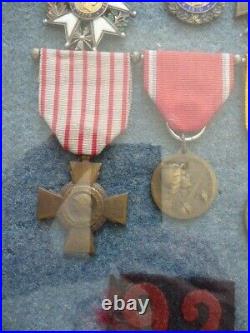 1914 1918 Médailles d'un Poilu du 92 ém R I Verdun Saint Mihel