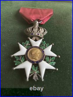 2 Médailles Décoration Militaire Légion Dhonneur, Second Empire Sous Cadre