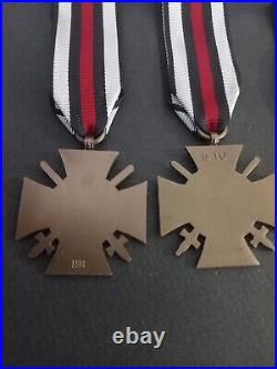 2187/MED Lot de 3 Médailles du Mérite Militaire Allemand WW2 Lot n° 5