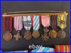 2187/MED Médailles et barrette de miniatures 1939-1945 WW2 Lot n° 1
