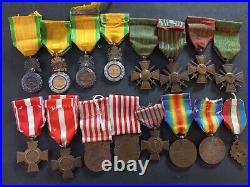 2196/MED Lot de 17 médailles militaires diverses