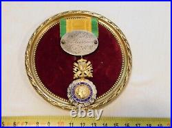 3° Regiment Chasseurs A Pied Medaille Militaire + Plaque Matricule 1892