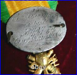 3° Regiment Chasseurs A Pied Medaille Militaire + Plaque Matricule 1892