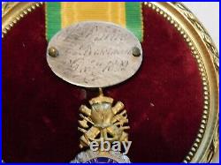 3° Regiment Chasseurs A Pied Medaille Militaire + Plaque Matricule 1892