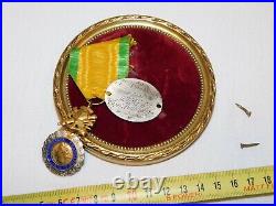 3° Regiment Chasseurs A Pied Medaille Militaire + Plaque Matricule 1892