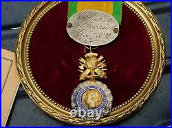 3° Regiment Chasseurs A Pied Medaille Militaire + Plaque Matricule 1892