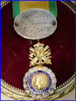 3° Regiment Chasseurs A Pied Medaille Militaire + Plaque Matricule 1892