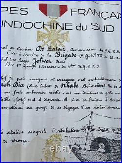 336b MEDAILLES ET CITATION INDOCHINE