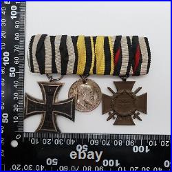 3er De Croix de Fer, Tapferkeitmedaille, Soldat, 1WK (118)