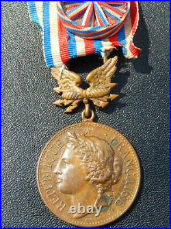 4.11A Médaille officier postes et télégraphes 1895 ancien modèle french medal