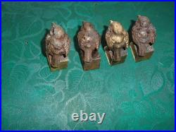 4 BRONZES DE VIENNE. AUTRICHE. OISEAUX. FIN 19em