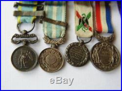 6 Miniatures Napoleon III Mexique Crimee + 4 Agrafes Medaille Mili. Versaillais