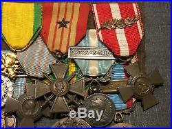 7.9A1 Beau placard de médailles 39 45 Algérie Indochine armée french medal