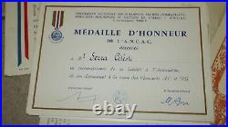 A1 Lot de diplômes et document d'un résistant F2 FFI guerre 39/45 medal DGSS