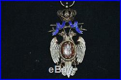 Aigle Blanc De Serbie-insigne De Chevalier Guerre 1914/18-white Eagle Of Serbia