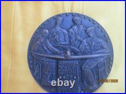 Albert De Jaeger Enorme Medaille En Bronze Modele Sur Aviation