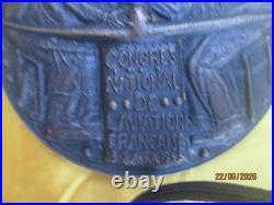 Albert De Jaeger Enorme Medaille En Bronze Modele Sur Aviation