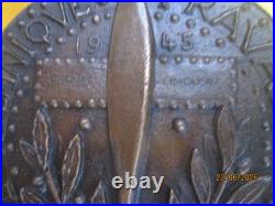 Albert De Jaeger Enorme Medaille En Bronze Modele Sur Aviation