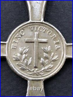 Ancienne MEDAILLE CROIX DE MENTANA 1867 Fidei et Virtuti Pius IX Hinc Victoria