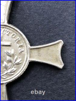 Ancienne MEDAILLE CROIX DE MENTANA 1867 Fidei et Virtuti Pius IX Hinc Victoria