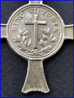 Ancienne MEDAILLE CROIX DE MENTANA 1867 Fidei et Virtuti Pius IX Hinc Victoria