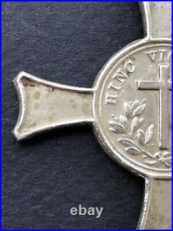 Ancienne MEDAILLE CROIX DE MENTANA 1867 Fidei et Virtuti Pius IX Hinc Victoria