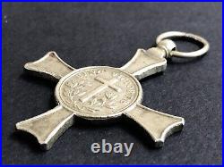 Ancienne MEDAILLE CROIX DE MENTANA 1867 Fidei et Virtuti Pius IX Hinc Victoria