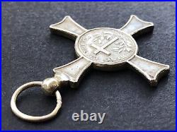 Ancienne MEDAILLE CROIX DE MENTANA 1867 Fidei et Virtuti Pius IX Hinc Victoria