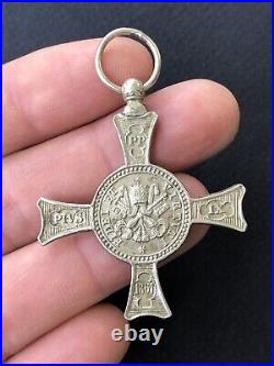 Ancienne MEDAILLE CROIX DE MENTANA 1867 Fidei et Virtuti Pius IX Hinc Victoria