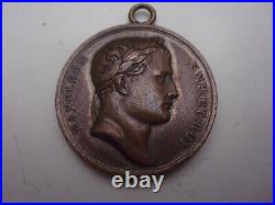 Ancienne Médaille PORTABLE NAPOLEON Austerlitz BRONZE SIGNéE L. JALEY (1765/1840)