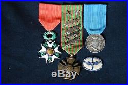 Aviation-legion D'honneur-croix De Guerre 1914/15 (citations)-valeur Sarde-1°ww
