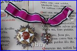B009 Médaille Décoration JORDANIE Gde croix +Commandeur ORDRE DE L'INDEPENDANCE