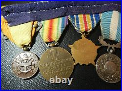 BA8 LOT DE médailles militaires cousues guerre 1914 1918 french medal
