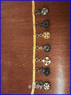 BARRETTE OR 18K 7 MEDAILLES REDUCTION à identifier médal bracelet ordre