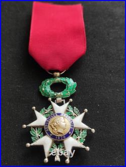 BELLE LÉGION D'HONNEUR CHEVALIER ORDONNANCE 1870 3e RÉPUBLIQUE ARGENT ET VERMEIL